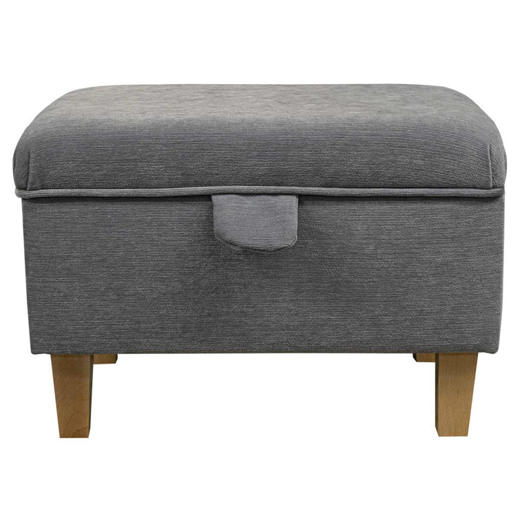 Beaumont 50Cm Wide Rectangle Solid Colour Storage Ottoman with Storage